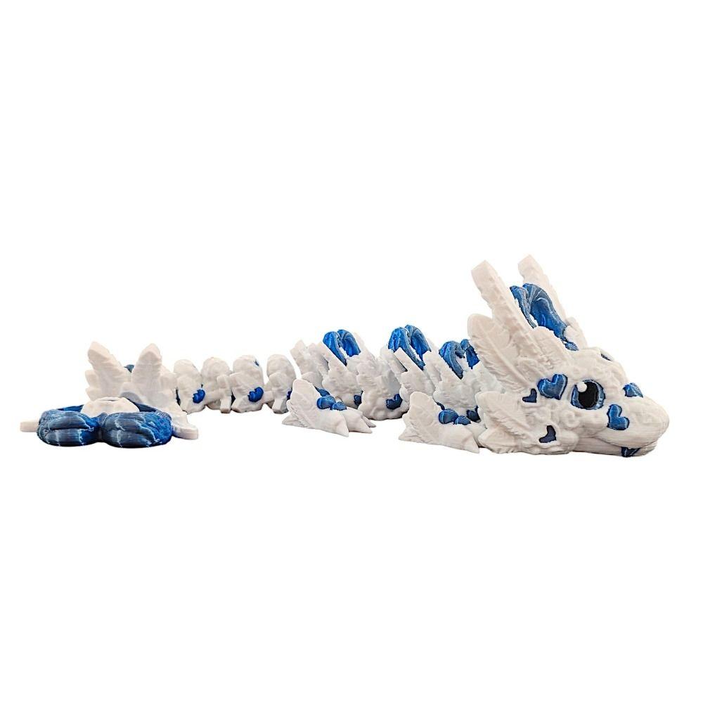 Movable Joints 3D Printed Dragon Cartoon Handicraft 3D Rotatable Articulated Dragon Realistic Figurine