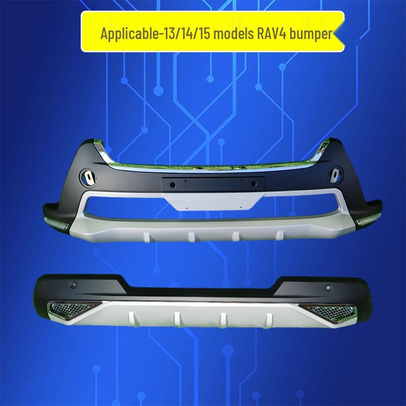Front & Rear Bumper Protection Bars for 13-15 RAV4 - Decorative and Modified Styles