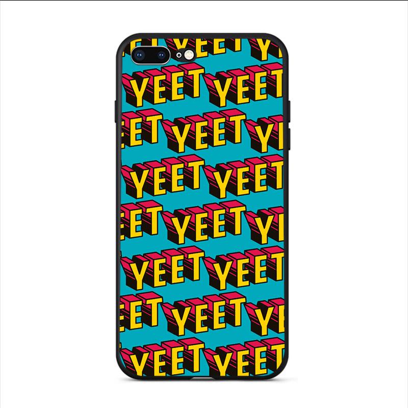 Funny YEET OR BE YEETED Meme Black Soft TPU Phone Case Covers for iPhone 8 7 6 6S Plus 5 5S SE 2020 XR X XS MAX Coque Shell Capa