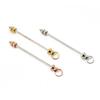 30Pcs Metal Rod Charm with Eye Pins Beadable Metal Rod Pendants Versatile Beading Accessories for Jewelry Designers