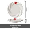 OIMG Cream Style 10-inch Embossed Heart Wave Ceramic Plate