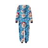 Weihnachtsdruck Eltern-Kind-Outfit Kapuzenreißverschluss Einteiliges modisches Heimanzug-Set