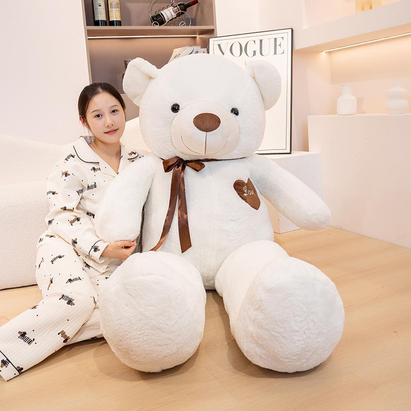 Niedliche übergroße Teddybärpuppe große Bärenpuppe Wurfkissen Plüschtier Umarmbär Ring Nachtmarkt große Puppe