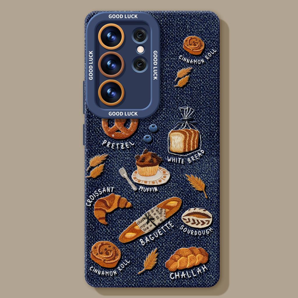 Denim Brot Handyhülle ist geeignet für Samsung GalaxyS26 Silikon S25 + Lanyard S24ultra neues S22 Set