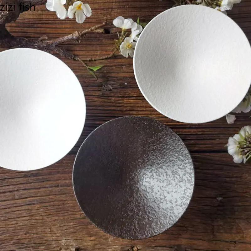 Ceramics Dinner Plate Tall Pasta Plates Salad Bowls Soup Basins Creative Restaurant Home High Feet Tableware Snack Dessert Trays