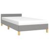 vidaXL Bettgestell ohne Matratze Hellgrau 90x190 cm Stoff