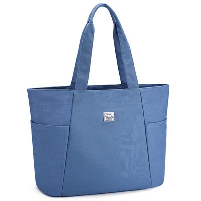 Vaschy Große Canvas-Tragetasche für Damen mit Reißverschluss, Niedliche Umhängetasche, 2-Wege-Design, Perfekt für Reisen, Freizeit, Pendeln, Schule und