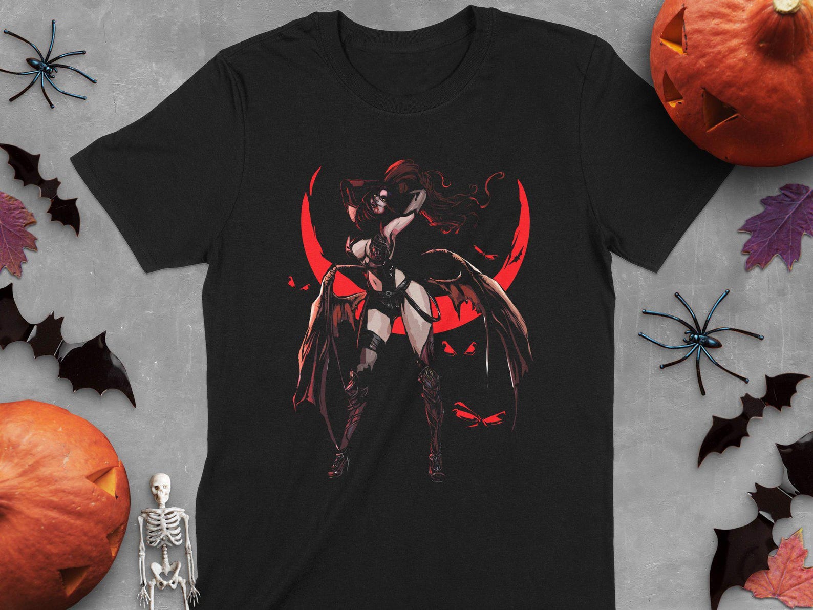 Vampire Witchcraft Gothic T-Shirt, Occult Dark Art Tee, Horror Mythology Design, Gothic Halloween Apparel, Unique Witchy Gift Idea XL