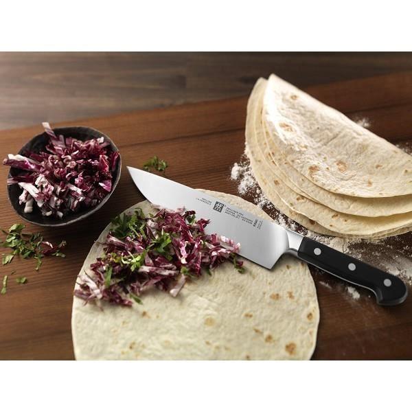 Couteau de cuisine - ZWILLING - PRO - Lame 23cm - Acier inox forgé - Manche synthétique noir