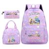 3Pcs/set Backpack for Girl School Teen Student Knapsack Women Rucksack with Lunch Bags Pencil Bag Fish Scale Style Bags