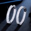 Earrings, Temperament Shiny Zircon C-Ring Earrings Women
