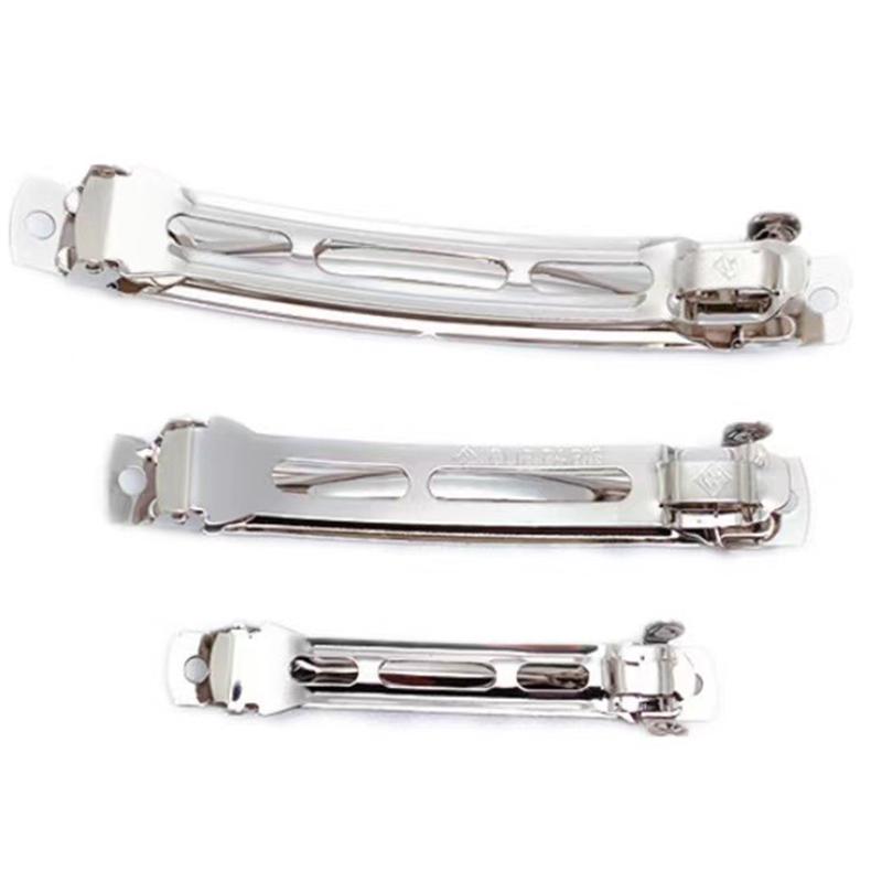 

10Pcs French Barrette Style Spring Hair Clips Blank Automatic Clip Blank Bow Base For Jewelry Making DIY Hairpins Accessories 50mmx6.5mm