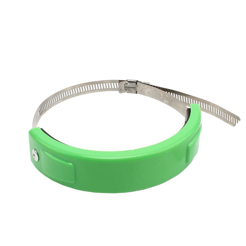 Motorcycle Round Oval Exhaust Pipe Drop Protection Ring Muffler Protection Rubber 100-160mm Stainless Steel Clamp