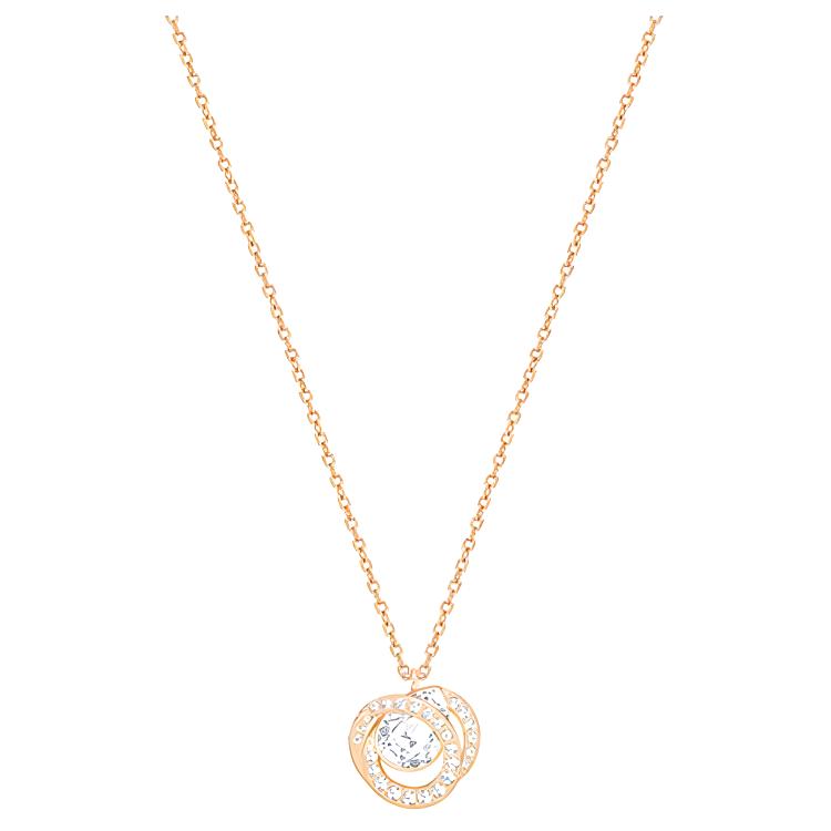 

Swarovski Generation Inlaid Decoration Light Luxury Rose Gold Imitation Crystal Necklace Women necklace 5511011 Box+Shopping Bag