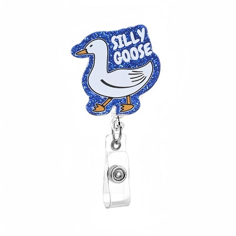 

Acrylic Glitter Funny Fun Zoo Underwater Theme Nurse Medical Student Retractable Easy-to-pull Buckle