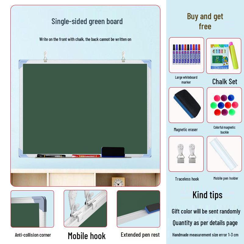Double-Sided Magnetic Whiteboard/Blackboard for Kids – Compact, Erasable, and Perfect for Home Teaching and Doodling.