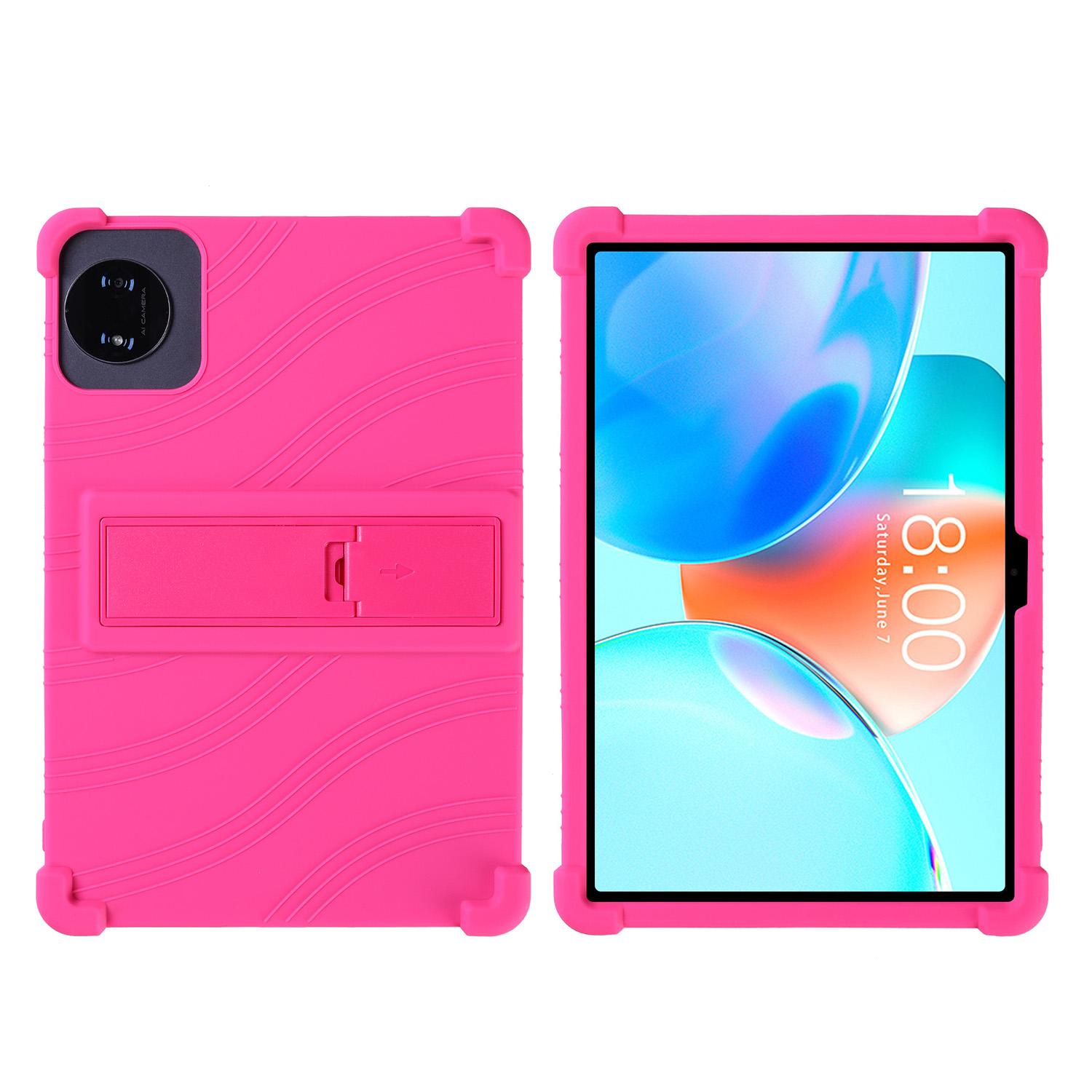 Beschermhoes voor TECLAST P50T 11-inch Tablet – Universele Zachte Siliconen Hoes met Standaard voor Kinderen zachte hoes for TECLAST P50T roze