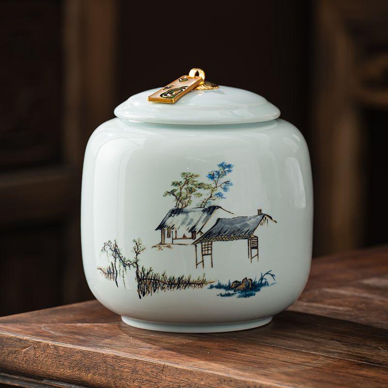 Vintage Sealed Moisture-proof Tea Canister Nut Candy Storage Container Coffee Bean Food Storage Jar Desktop Ornament Home Decor