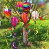 Giant Size Hot Air Balloon Rainbow Colors Plastic Material Wind Spinner Color-changing Film Transparent Film Rotating Windmill