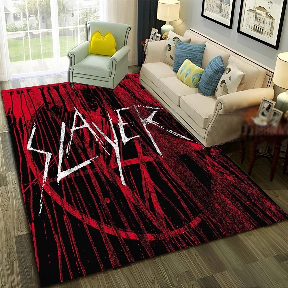 Death Metal Rock Large Carpet Rug for Home Living Room Bedroom Sofa Doormat Decor Kids Play Area Rug Carpet Non-slip Floor Mat