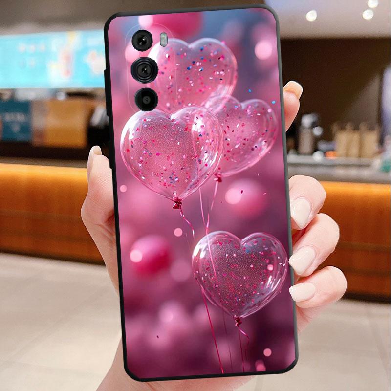 Phone Case For Motorola Edge 50 40 Pro 60 50 40 30 Ultra Neo Fusion Moto G Play G Stylus G Power G Love Pink Heart