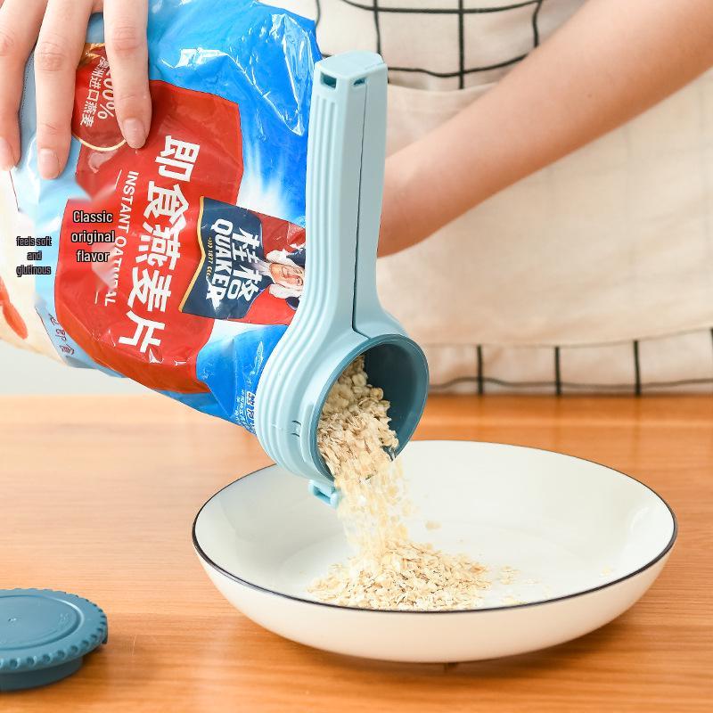 Large Moisture-Proof Food Clip with Dispenser Nozzle and Lid