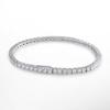 KNOBSPIN D VVS1 Moissanite Tennis Bracelet Original S925 Sterling Silver Plated 18k White Gold with GRA Bracelets for Women Man