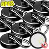 1-6Pcs Magnetic Hooks Black Ang Silver for Hanging Cruise Garage Refrigerator Home Kitchen Office Magnetic Swivel Carabiner Hook