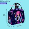 1pc, K-pop Girl with Pink Hair and Vibrant Outfit. Printed Insulated Cooler Bag - Reusable Portable Hot Cold Bag for Home Office