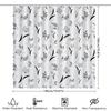 White Floral Pattern Shower Curtain Luxury Modern Bath Decor Set For Bathroom Decoration Size: 72X72In (180Cm X 180Cm)