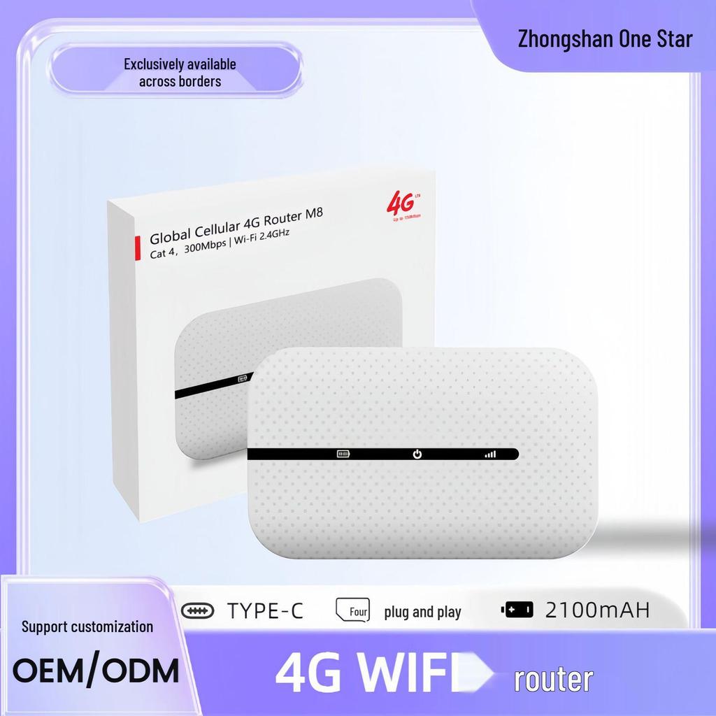 4G Portable WiFi Mobile Router with SIM Slot for Myanmar & Philippines (M8 Model)