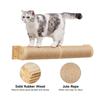 1Pc Wall Mounted Cat Scratching Post Wall Pet Furniture Wooden Sisal Rope Kitten Scratcher Tree Thicker Columns for Large Cats