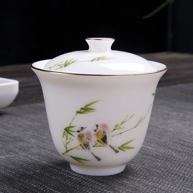 Chaxun Portable Ceramic Kung Fu Tea Set - Mutton Fat Jade Porcelain