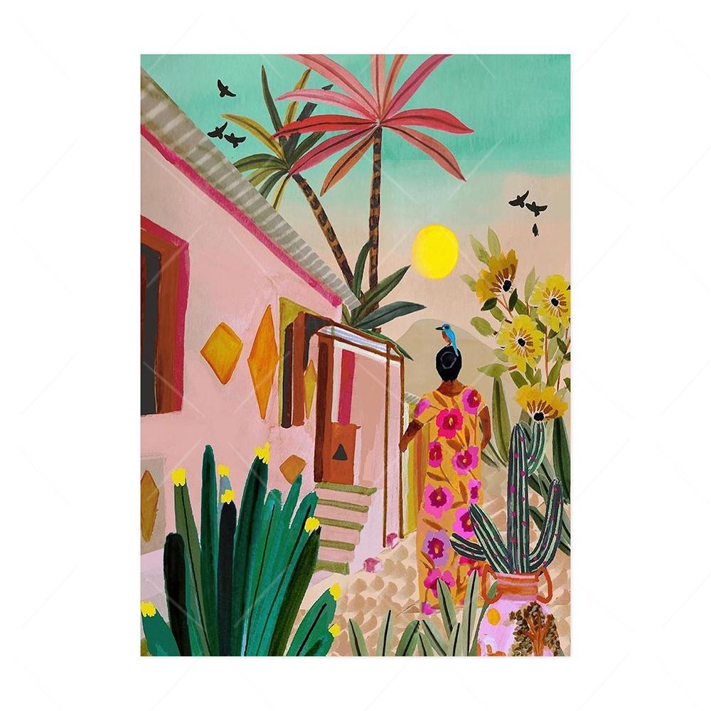 

Путешествия Кактус Гора Аризона Плакаты Голубь Озеро Холст Картина Настенное искусство Растение Цветок Залив Пейзаж Картины Печать Домашний декор 21x30cm No Framed