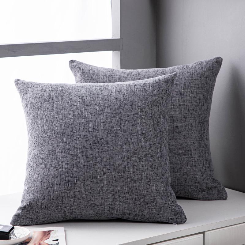 Washable Large Linen Lumbar Sofa and Bedside Cushion Cover