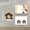 2D Flat Art Retro Nativity Scene Pattern Christian Spiritual Religious Painting Acrylic Christmas Earrings Jewelry Women's Accessories Epiphany Gifts