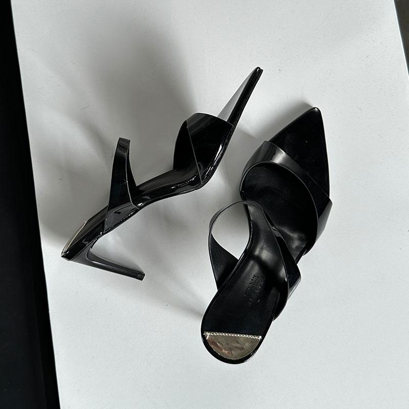 

Мода Мода Туфли-лодочки с острым носком Женские туфли на тонком каблуке Роскошная женская обувь слипоны Женские туфли на высоком каблуке Шлепанцы 35 чёрный