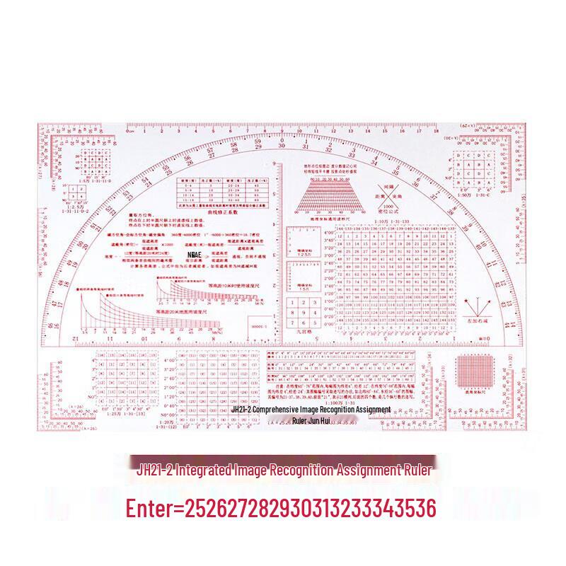 Multi-purpose Geography Coordinate Ruler Standard
