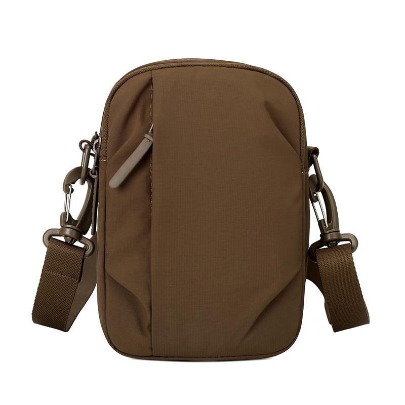 Lightweight Multifunctional Mobile Phone Bag Solid Color Shoulder Bag Crossbody Bag Commuter Nylon Bag