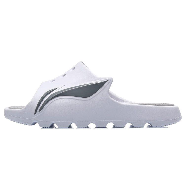 Li Ning Quiet Abrasion Resistant Quiet Abrasion Resistant Slide Slippers Women's White ABTR006-1