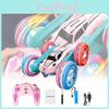 Amazing Colorful Remote Control Stunt Car With Light Up Wheels For Kids Fun