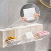 2pcs Dustproof White Wall-Mounted Storage Boxes | Plastic Organizer with Clear Fronts for Bathroom, Swabs, Makeup Small Jewelry
