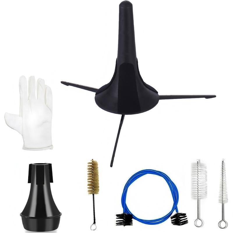 Полный набор для ухода за трубой включает портативную подставку, гибкие щетки, мундштук для легкой очистки и защиты 1