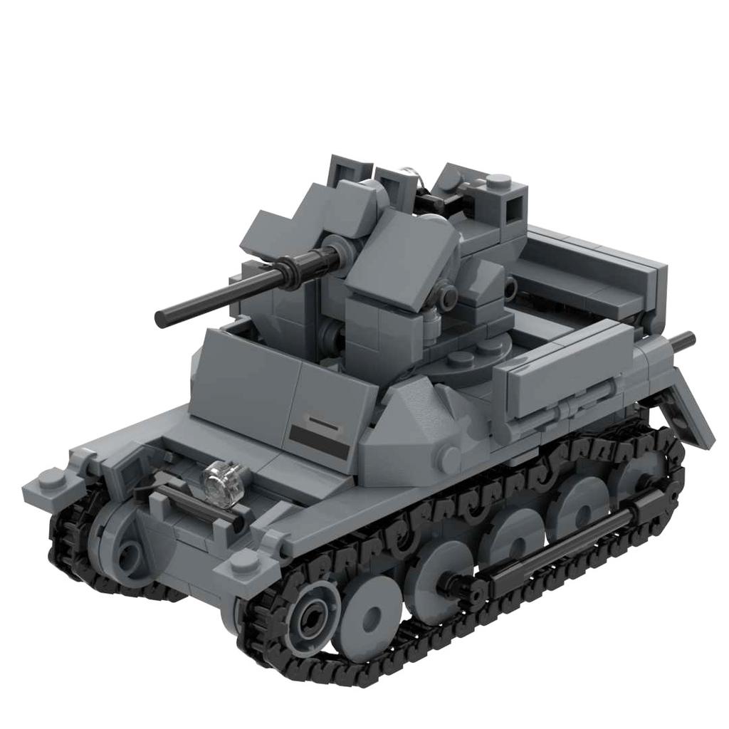 Druhá světová válka Německý tank Panzer I II III IV Flakpanzer MK103 Vojenská stavebnice Armádní kostky Sestavitelná sada Kompatibilní se značkami