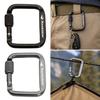 3pcs Durable Square Carabiner Portable Snap Clip Hook New Outdoor Camping Hiking Keychain