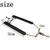 Saxophone Strap Adjustable Sax Black Leather Foldable Double Shoulder Strap Belt for Alto/Tenor/Soprano Saxophone Accessories