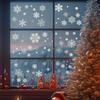 Santa Claus Snowflake Glass Window Decoration Sticker for Christmas Party New Year Home DIY Window Wall Decoration Sticke