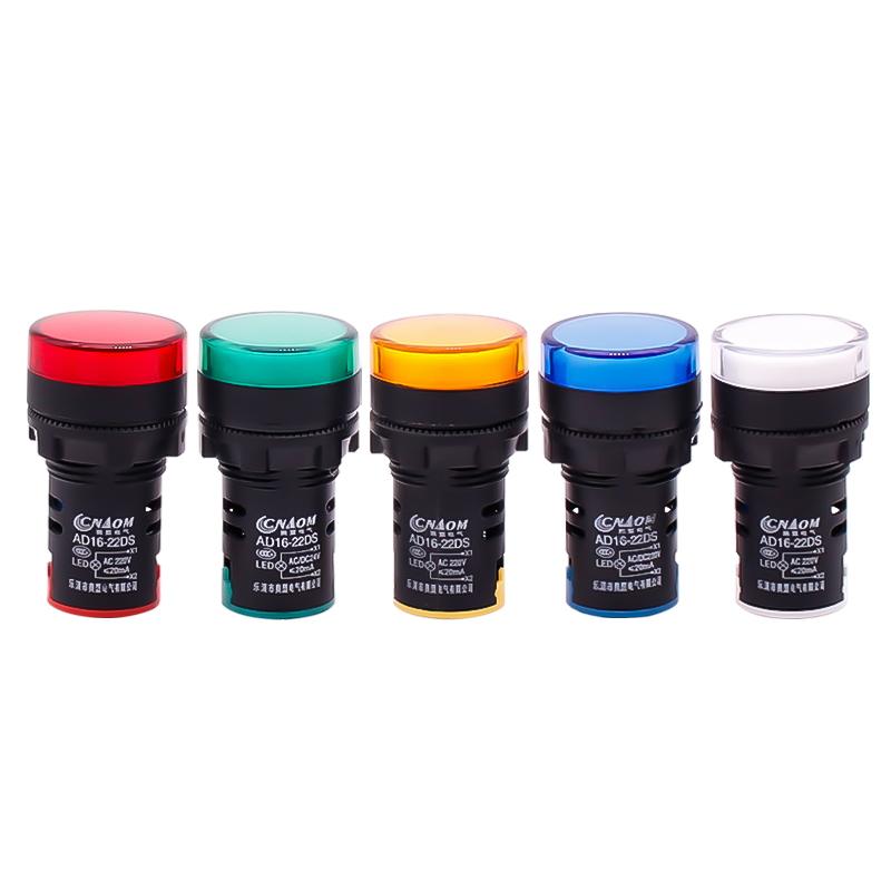 Kontrollleuchte Signal Leuchte Wasserdicht ad16-22ds 22mm AC/DC 6V 12V 24V 36V 48V 110V 220V 380V Rot Grün Gelb Blau Weiß LED