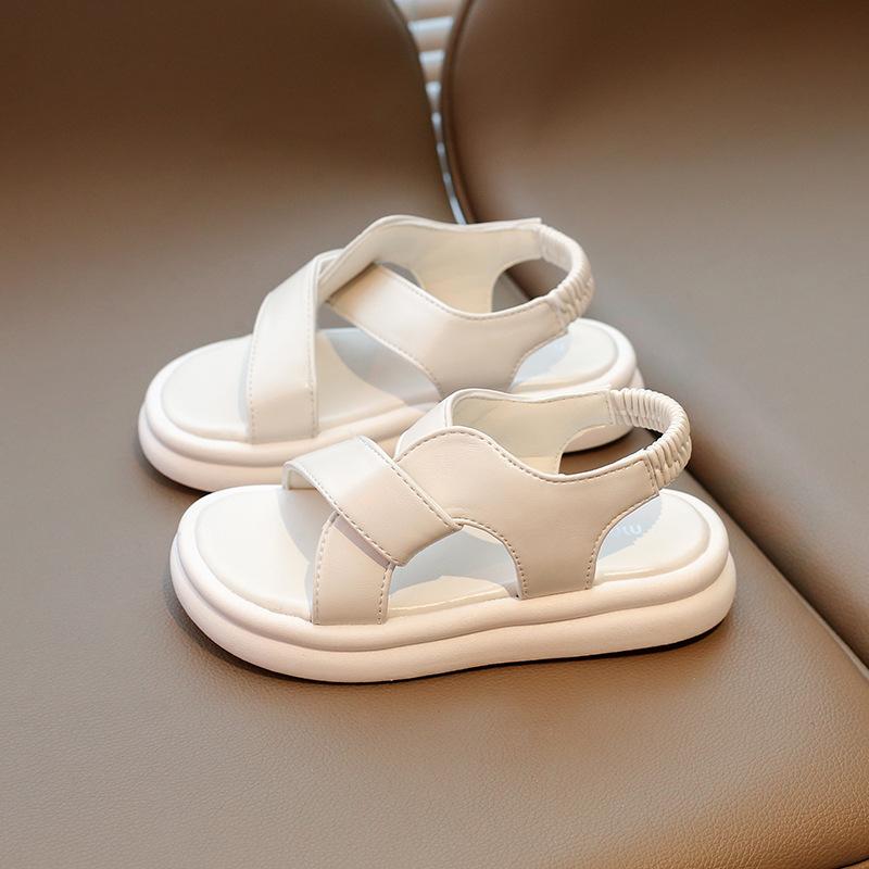 Summer Sandals Fashion Simple New Girl Shoes Anti Slip Soft Comfort Casual Child Sandals Roman Cross Beach Shoes High Quality