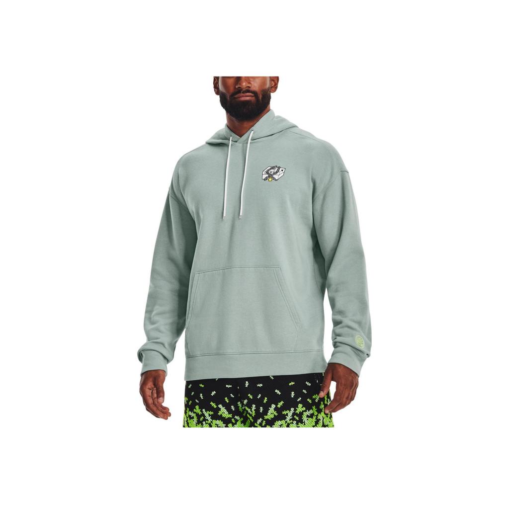 Under Armour Pattern Printed Hooded Sweatshirt Men sweatshirt Light-Green 1374306-781